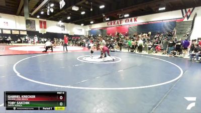 120 lbs Champ. Round 1 - Toby Sakchik, Santa Monica vs Gabriel Krecker, Wilson Long Beach