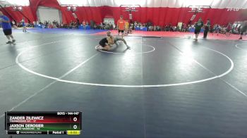 144-147 lbs Round 1 - Zander Zilewicz, Thunderbird WC vs Jaxson DeRosier, Brainerd Warriors