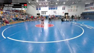 189 lbs Quarterfinal - Jacob Cronk, Torrington Middle School vs Koda Gilbert, Sage Valley Jr High