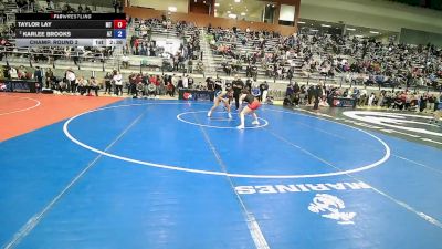 U20 Women - 59 lbs Champ. Round 2 - Taylor Lay, MT vs Karlee Brooks, AZ