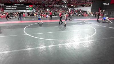 105 lbs Quarterfinal - Nya Guzman, Mukwonago Wrestling Club vs Liliana Gobeli, Monroe Wrestling Club