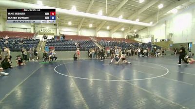 120 lbs 1st Place Match - Jake Zesiger, Sanderson Wrestling Academy vs Jaxten Bowler, Champions Wrestling Club