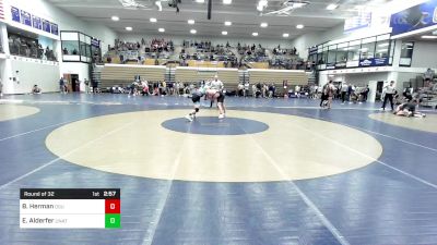 157 lbs Round Of 32 - Brock Herman, Ohio State vs Eric Alderfer, Unattached-Lock Haven