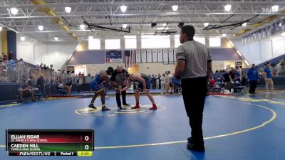 285 lbs Semifinal - Elijah Isgar, St. Patrick`s High School vs Caeden Hill, Tupelo High School