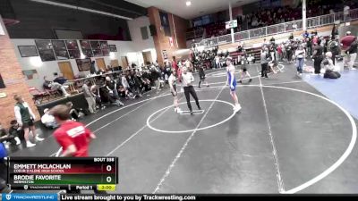 120 lbs Cons. Round 3 - Emmett McLachlan, Coeur D`Alene High School vs Brodie Favorite, Hermiston