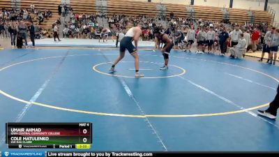 197 lbs Champ. Round 2 - Umair Ahmad, Iowa Central Community College vs Cole Matulenko, UW-Eau Claire