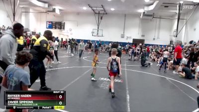 55 lbs Quarterfinal - Rhyker Haden, No Worries vs Zavier Simmons, Summerville Takedown Club