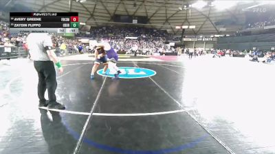 Boys 1B/2B 285 Cons. Round 1 - Zaydin Flippo, Columbia Burbank vs Avery Greene, Forks