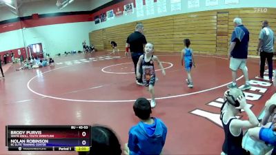 43-53 lbs Round 3 - Nolan Robinson, KC Elite Training Center vs Brody Purvis, White Knoll Youth Wrestling