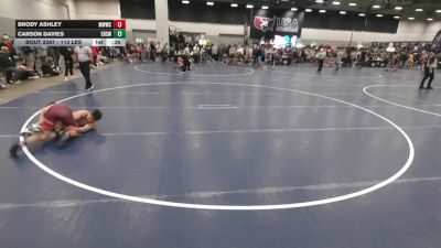 113 lbs Cons. Semis - Brody Ashley, Michigan West Wrestling Club vs Carson Davies, Esperanza High School Wrestling