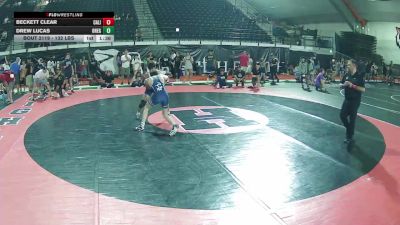 132 lbs Champ. Rd Of 16 - Drew Lucas, Oregon vs Beckett Clear, California