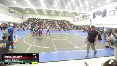 150 lbs Champ. Round 1 - Adrian Zarate, Tustin High School Wrestling vs Samuel Yokoyama, Los Alamitos High School