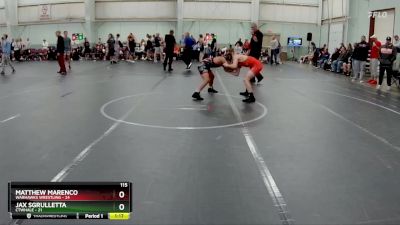 115 lbs Round 6 (8 Team) - Jax Sgrulletta, CTWHALE vs Matthew Marenco, Warhawks Wrestling