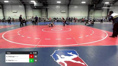 75 lbs Semifinal - Hutt Ridings, Rockmart Takedown Club Gold vs Brian Martin, West Forsyth