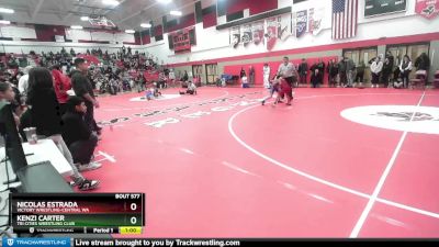 74 lbs Semifinal - Nicolas Estrada, Victory Wrestling-Central WA vs Kenzi Carter, Tri Cities Wrestling Club