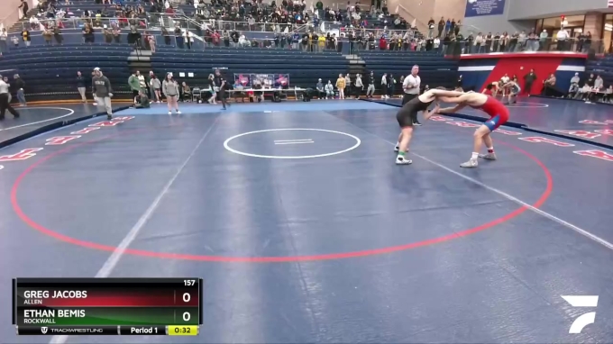 157 lbs Cons. Semi - Greg Jacobs, Allen vs Ethan Bemis, Rockwall