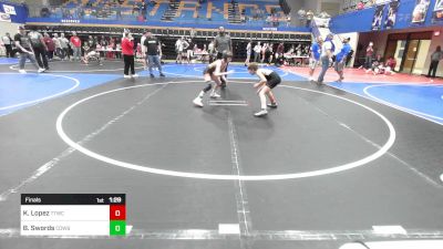 80 lbs Final - Knox Lopez, Team Tulsa Wrestling Club vs Bodie Swords, Cowboy Wrestling Club