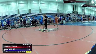 119 lbs Round 1 - Maximus Pearch, IL vs Brody Weimer, IN