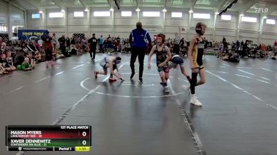 88 lbs Finals (8 Team) - Xaver Dennewitz, Contenders WA Blue vs Mason Myers, Lake/Armory Red