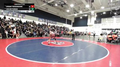 157 lbs Cons. Round 2 - Oscar Farias, Santa Ana vs Josiah Tessandore, La Quinta/LQ