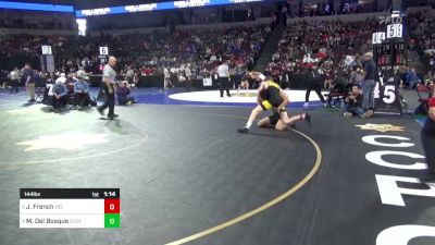 144 lbs Quarterfinal - Jagger French, Del Oro vs Max Del Bosque, Clovis North