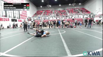 92-96 lbs Rr Rnd 2 - Kasen Smith, Team Nomad vs Taytum Welchel, Harrah Little League Wrestling