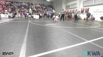 45 lbs Quarterfinal - Bishop Burgess, Keystone Kids Wrestling Club vs Stihl Welch, Claremore Wrestling Club