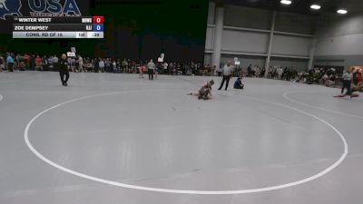 120 lbs Cons. Rd Of 16 - Zoe Dempsey, Illinois vs Winter West, Mat Demon Wrestling Club