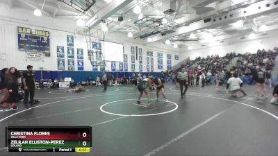 130 lbs Cons. Round 2 - Zelilah Elliston-Perez, Upland vs Christina Flores, Villa Park