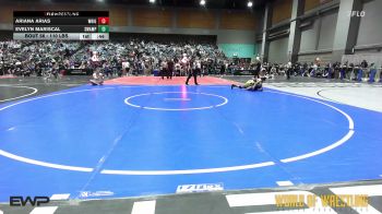 110 lbs Consolation - Ariana Arias, Wright Wrestling Academy vs Evelyn Mariscal, Swamp Monsters