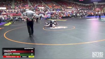 130 lbs Quarterfinal - Abbygayl Jackson, Oakley HS vs Callyn Divine, Halstead HS