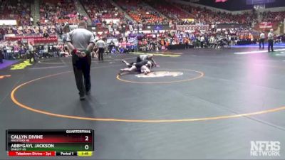 130 lbs Quarterfinal - Abbygayl Jackson, Oakley HS vs Callyn Divine, Halstead HS