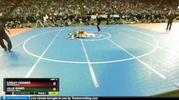 Girls 126 lbs 1st Place Match - Lillie Banks, Menasha Girls vs Carley Ceshker, Badger Girls