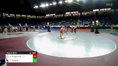 157 lbs Consi Of 32 #1 - Joseph Gregorczyk, Saint John's vs Yuan Zhuang, Lincoln-Sudbury (HS)