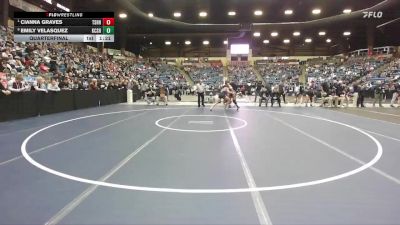 155 lbs Quarterfinal - Cianna Graves, Tecumseh - Shawnee Heights HS vs Emily Velasquez, Kansas City - Schlagle HS