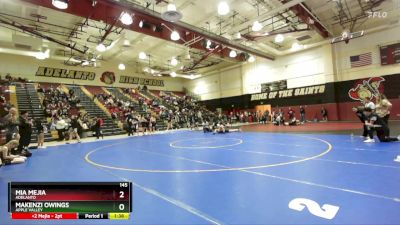 145 lbs Round 2 - Makenzi Owings, Apple Valley vs Mia Mejia, Adelanto