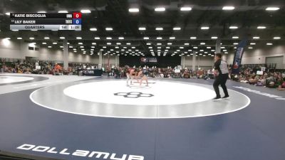 110 lbs Quarters - Katie Biscoglia, Ubasa Wrestling Academy vs Lily Baker, Team Nazar Training Center