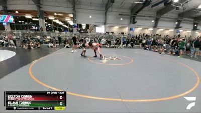 200 lbs Quarterfinal - Elijah Torres, X-CLUSIVE Wrestling vs Kolton Corbin, Borger Youth Wrestling