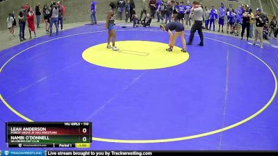 110 lbs Semifinal - Nambi O`Donnell, Hillsboro Mat Club vs Leah Anderson, Forest Grove Jr Viks Wrestling