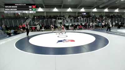 110 lbs Semis - Siera Becker, Sebolt Wrestling Academy vs Taylor Drake, Team Idaho Wrestling Club