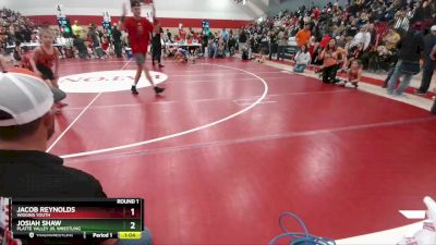 58-61 lbs Round 1 - Jacob Reynolds, Wiggins Youth vs Josiah Shaw, Platte Valley Jr. Wrestling