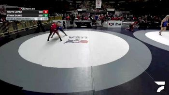 Champ. Round 1 - Kevyn Lopez, Yuba City High School Wrestling vs Ethan Zhang, Ayala High School Wrestling