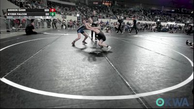 76 lbs Semifinal - Judson Gann, Barnsdall Youth Wrestling vs Kyzer Falcon, Division Bell Wrestling