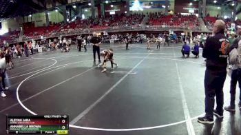 65 lbs Cons. Semi - Annabella Brown, Ogallala Youth Wrestling vs Aleyah Jara, Gering Wrestling Club