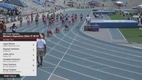 2026 AAU Junior Olympic Games - Youth Girls' 200m, Prelims 1 - Age 17-18
