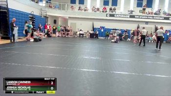 140 lbs Cons. Round 3 - Joshua Nicholas, Foundation Wrestling vs Landon Caviness, Black Hive