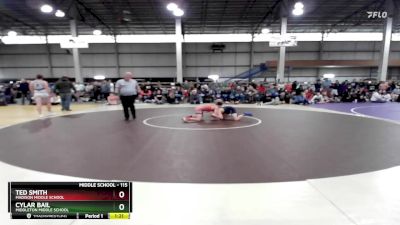 115 lbs Quarterfinal - Cylar Bail, Middleton Middle School vs Ted Smith, Madison Middle School