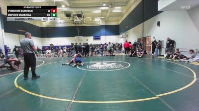 128 lbs Quarterfinal - Zephyr Becerra, San Clemente HS vs Preston Schreck, Eastvale Elite