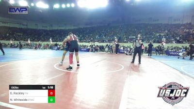 130 lbs Round Of 16 - Gage Rackley, Tuttle Wrestling vs Nathaniel Whiteside, Randall Youth Wrestling Club