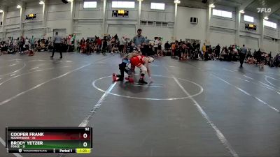 92 lbs Round 1 (10 Team) - Cooper Frank, ROUGHHOUSE vs Brody Yetzer, FORGE